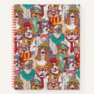 Cuaderno Patrón De Moda De Cachorro Cuto