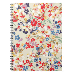 Cuaderno Patrón de moda en flores pequeñas