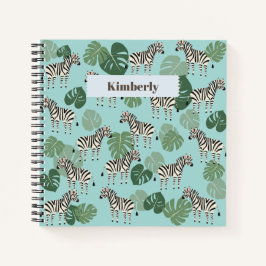 Cuaderno Patrón de monstruos cebra