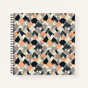 Cuaderno Patrón de montaña estilo escandinavo