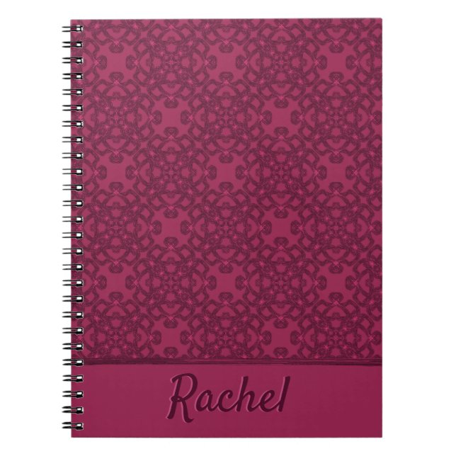 Cuaderno Patrón de moras personalizado (Frente)