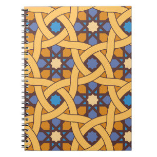 Cuaderno Patrón de mosaico abstracto de estilo étnico