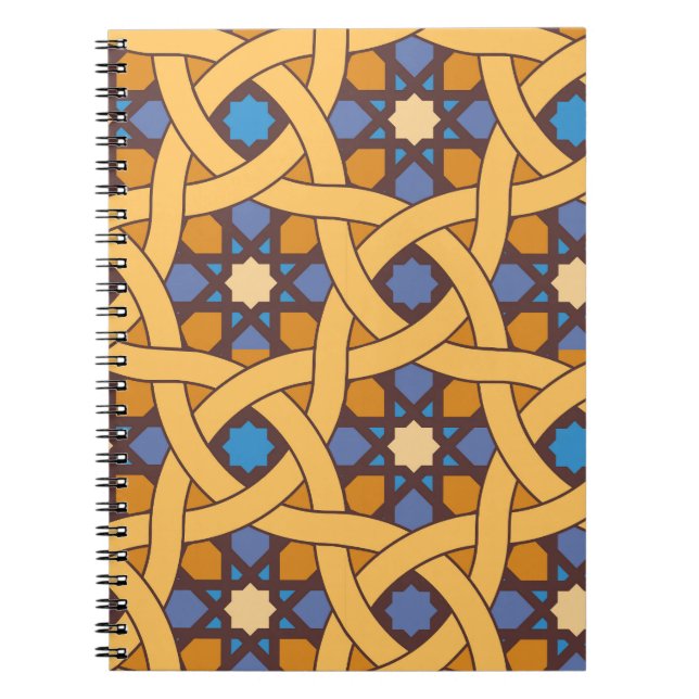 Cuaderno Patrón de mosaico abstracto de estilo étnico (Frente)