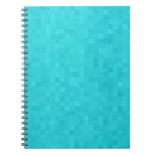 Cuaderno Patrón de mosaico azul acuático,