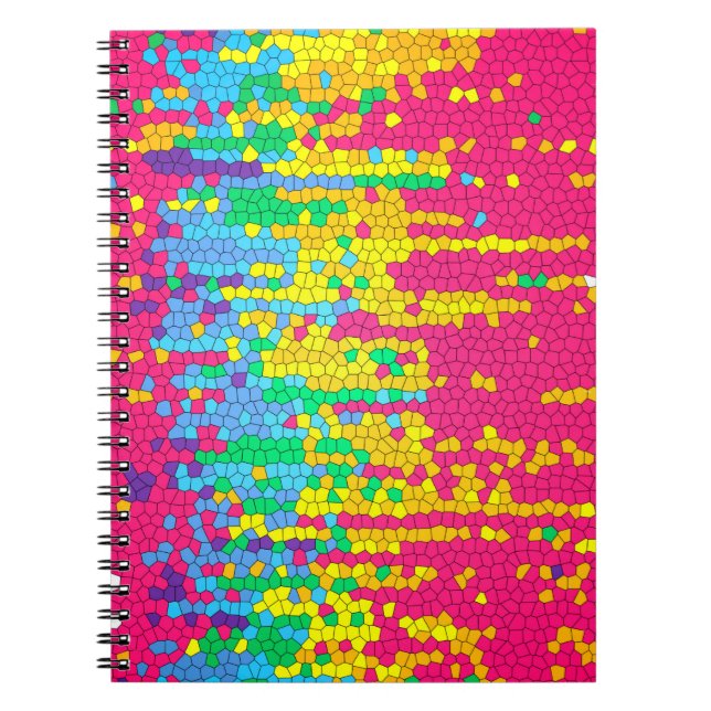 Cuaderno Patrón de mosaico colorido (Frente)