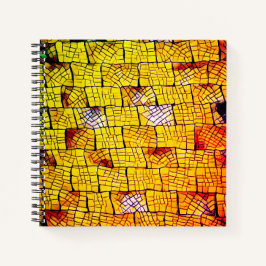 Cuaderno Patrón de mosaico de baldosas en negrita