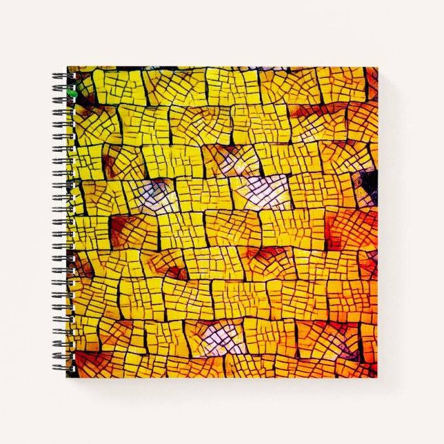 Cuaderno Patrón de mosaico de baldosas en negrita (Anverso)