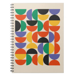 Cuaderno Patrón de mosaico de Bauhaus de mediados de siglo