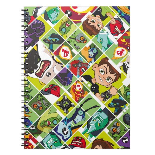 Cuaderno Patrón de mosaico de Ben 10 Alien (Frente)