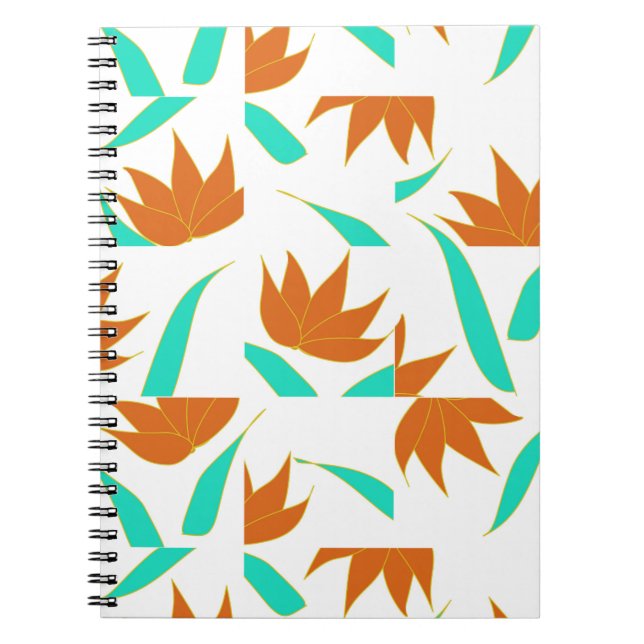 Cuaderno Patrón de mosaico de flores (Frente)