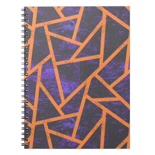 Cuaderno Patrón de mosaico de Halloween (Frente)