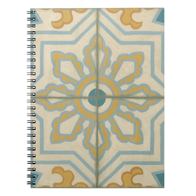 Cuaderno Patrón de mosaico decorativo del viejo mundo (Frente)