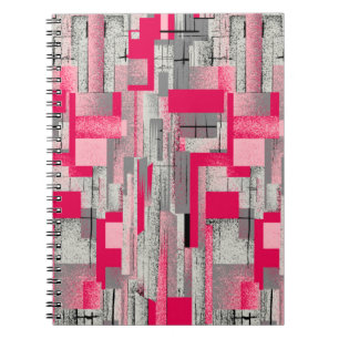 Cuaderno patrón de mosaico digital de acuarela transparent