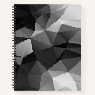 Cuaderno Patrón de mosaico en blanco y negro