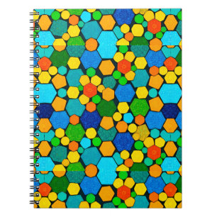 Cuaderno Patrón de mosaico geométrico abstracto