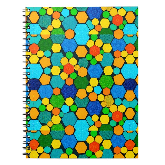 Cuaderno Patrón de mosaico geométrico abstracto (Frente)