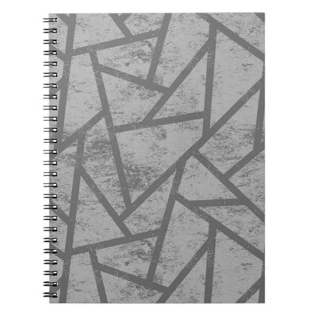 Cuaderno Patrón de mosaico gris (Frente)