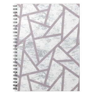 Cuaderno Patrón de mosaico gris pálido