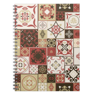 Cuaderno Patrón de mosaico marroquí de Marsala de moda
