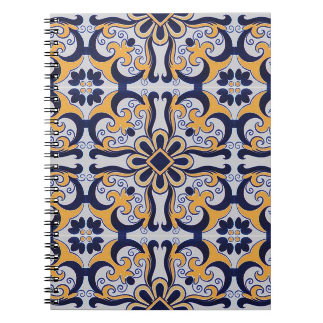 Cuaderno Patrón de mosaico portugués (Frente)