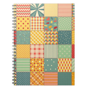 Cuaderno Patrón de mosaico sin costura colorido con abstrac