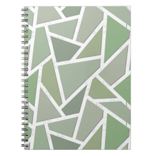 Cuaderno Patrón de mosaico verde oliva