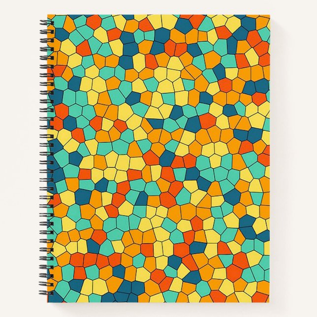 Cuaderno Patrón de mosaico vibrante (Anverso)
