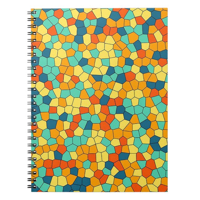 Cuaderno Patrón de mosaico vibrante (Frente)