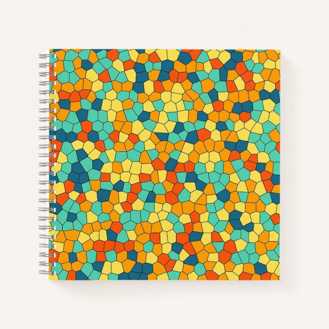 Cuaderno Patrón de mosaico vibrante (Anverso)