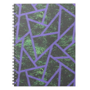 Cuaderno Patrón de mosaico violeta y verde