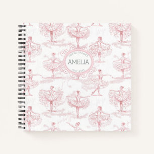Cuaderno Patrón de movimiento de Ballerina ID738 rosa