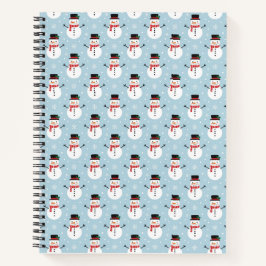 Cuaderno Patrón de muñeco de nieve