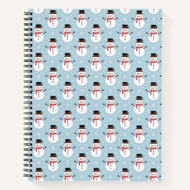Cuaderno Patrón de muñeco de nieve (Anverso)