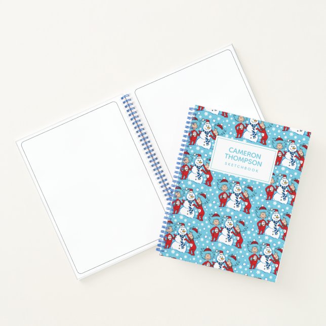 Cuaderno Patrón de muñeco de nieve Thing One Thing Two (Interior)