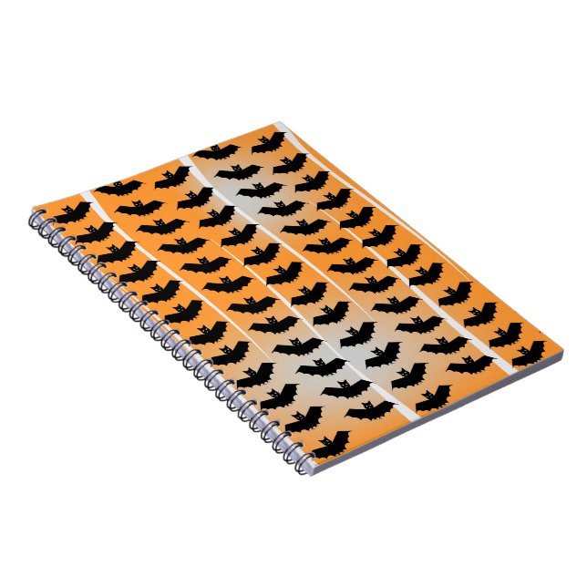 Cuaderno Patrón de murciélagos de Halloween (Lado Derecho)