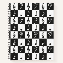 patrón de música blanco y negro
