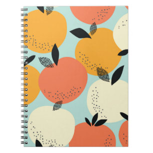 Cuaderno Patrón de naranjas: Diseño Vibrante y sin inconven