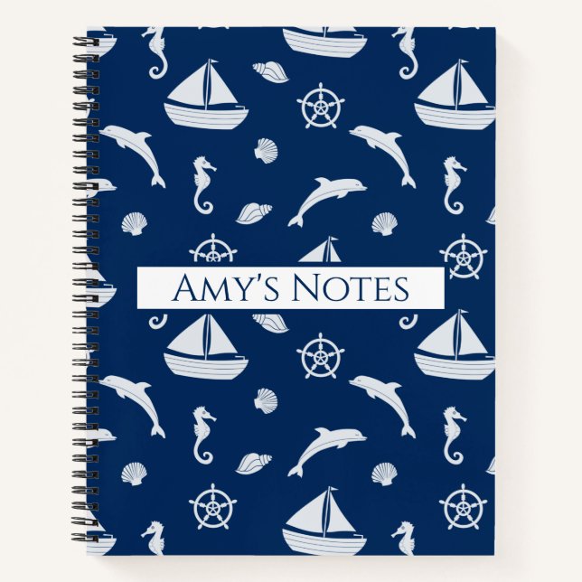 Cuaderno Patrón de navegación marítima y vida marina (Anverso)