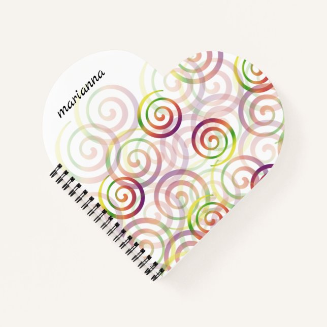 Cuaderno Patrón de Navidad de Arcoíris Personalizado (Anverso)
