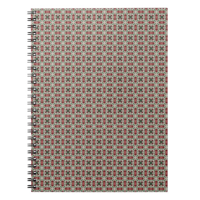 Cuaderno Patrón de Navidad ecléctico rústico grungy silenci (Frente)