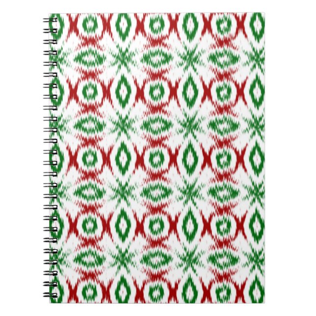 Cuaderno Patrón de Navidad Ikat (Frente)