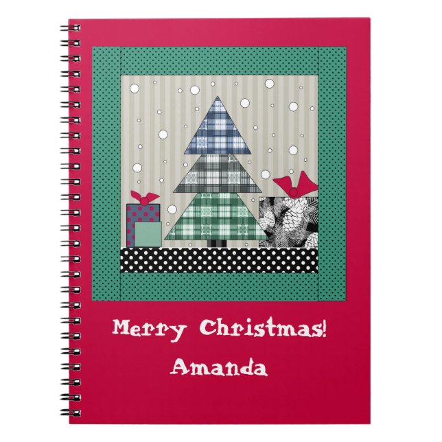 Cuaderno patrón de navidades, aplicable, año nuevo, navidad (Frente)