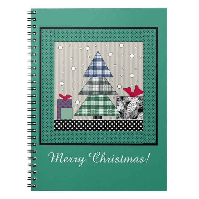 Cuaderno patrón de navidades, aplicable, año nuevo, navidad (Frente)