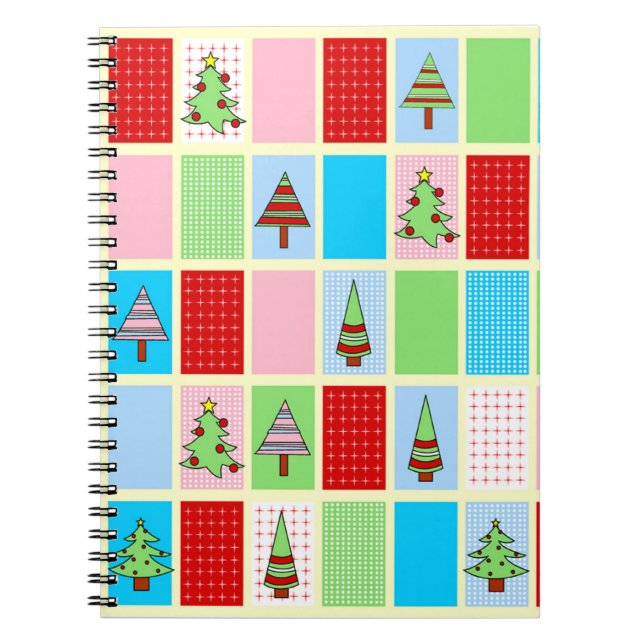 Cuaderno Patrón de Navidades coloridos (Frente)