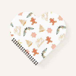 Cuaderno Patrón de navidades con galletas de árboles de nav