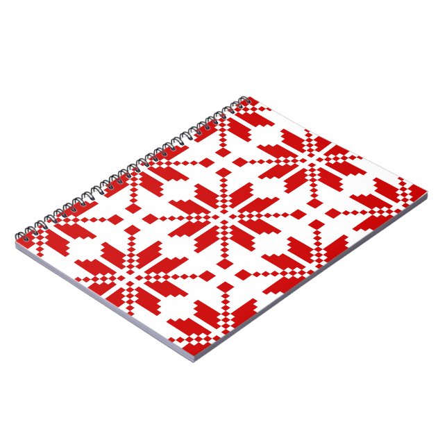 Cuaderno Patrón de Navidades de copos de nieve de Navidad (Lado Izquierdo)