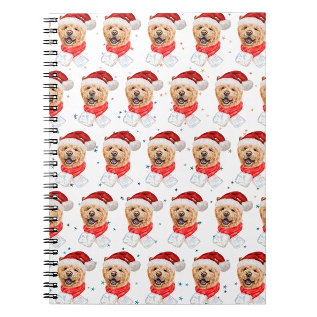 Cuaderno Patrón de Navidades de perros de raza blanca (Frente)