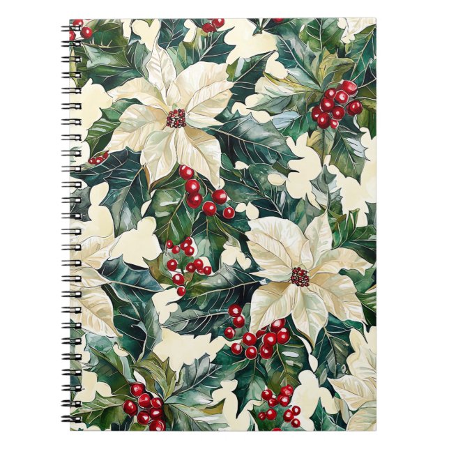 Cuaderno Patrón de Navidades florales de Poinsettia (19) (Frente)