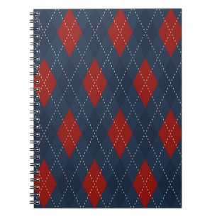 Cuaderno Patrón de Navidades Royal Blue Argyle