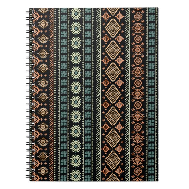 Cuaderno Patrón de negocios tribal de cosecha de cosecha (Frente)